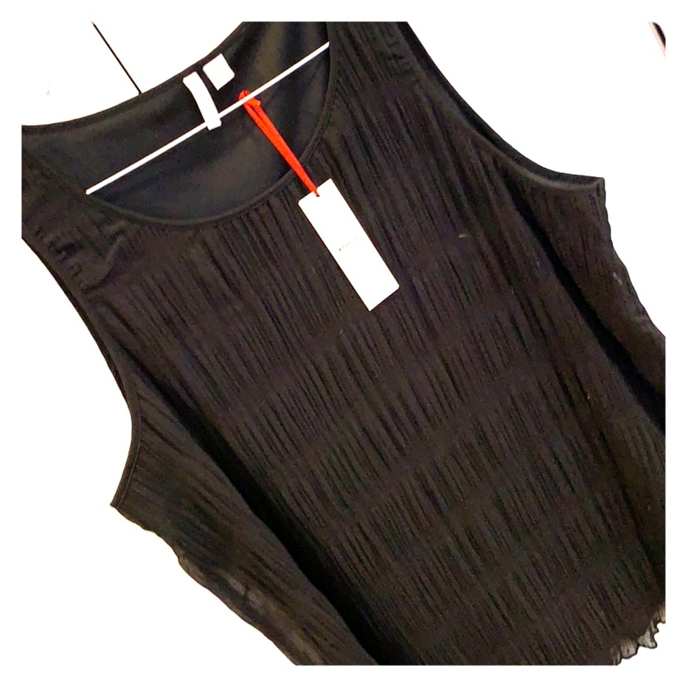 Elle black ruched top. Sleeveless NWT  size XXL